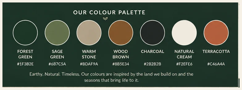 CommonGround Official Colour Palette graphic reference board